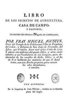 Libro de los secretos de agricultura, casa de campo y pastoril