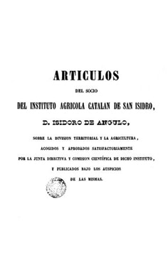 Artículos del socio del Instituto Agrícola Catalán de San Isidro