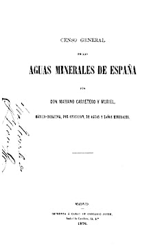 Censo general de las aguas minerales de España