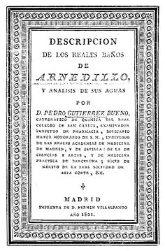 Descripción de los Reales Baños de Arnedillo y análisis de sus aguas