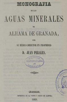 Monografía de las aguas minerales de Alhama de Granada