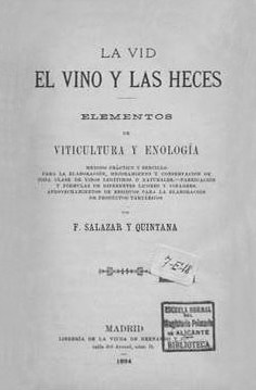 La vid, el vino y las heces: elementos de viticultura y enología