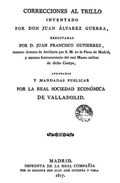 Correcciones al trillo inventado por don Juan Álvarez Guerra