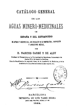 Catálogo general de las Aguas minero- medicinales de España y del extranjero