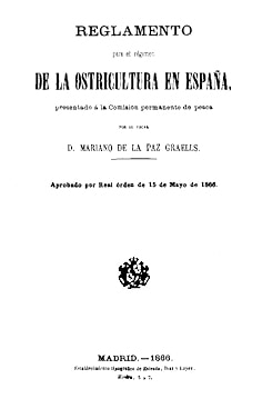 Reglamento para el régimen de la ostricultura en España