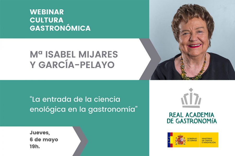 Webinar 6 mayo: La ciencia enológica en la gastronomía por Mª Isabel Mijares