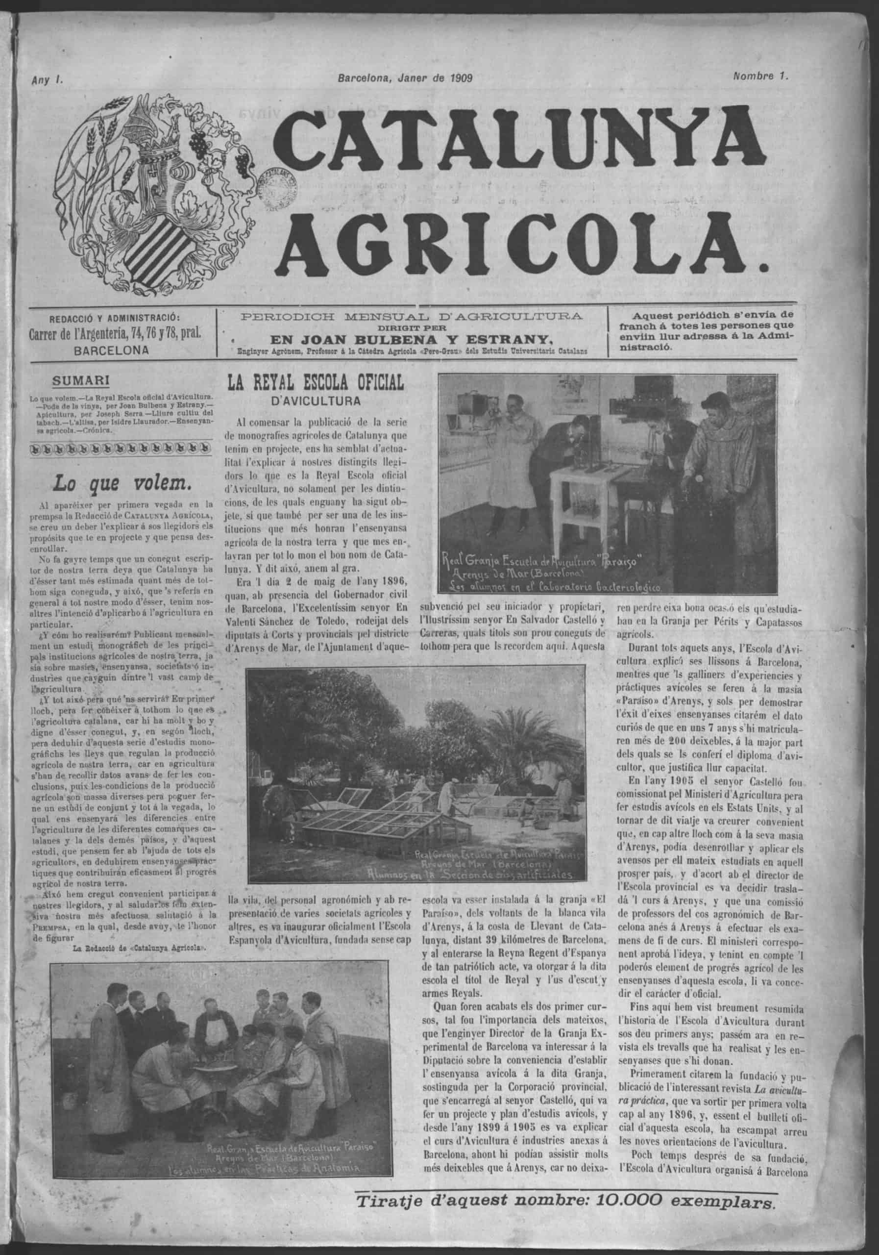 Catalunya agrícola: periodich mensual d’agricultura