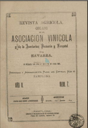 Revista Agrícola : órgano oficial de la Asociación Vinícola de Navarra.