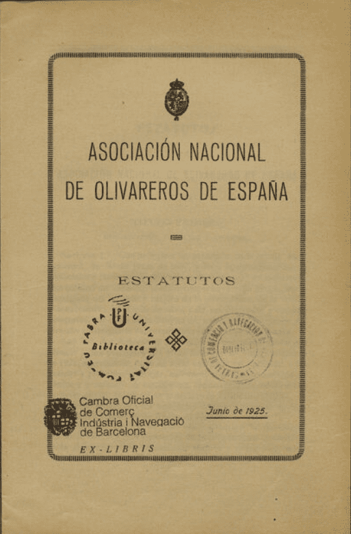 Asociación Nacional de Olivareros de España : estatutos