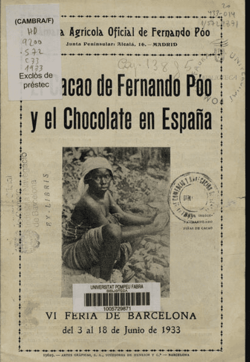 El Cacao de Fernando Póo y el chocolate en España