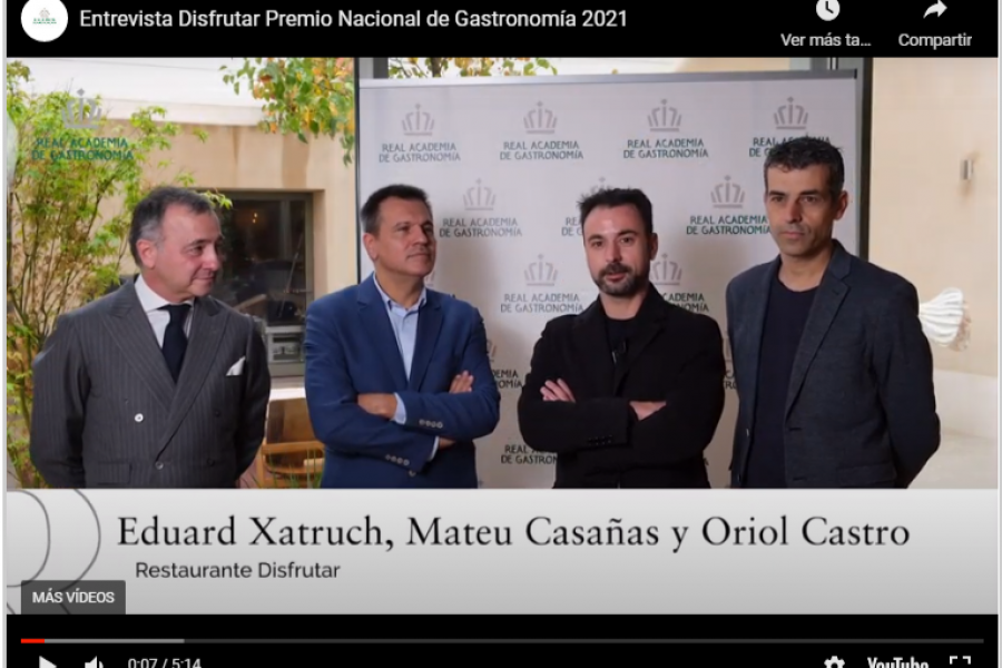 Vídeo: entrevista a Disfrutar, Premio Nacional de Gastronomía 2021