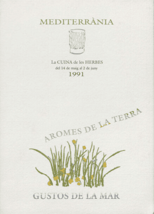Carta del Restaurante El Racó de Can Fabes, 1991