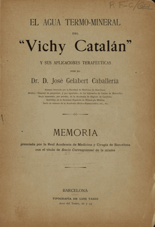 El Agua termo-mineral del Vichy Catalán y sus aplicaciones terapéuticas