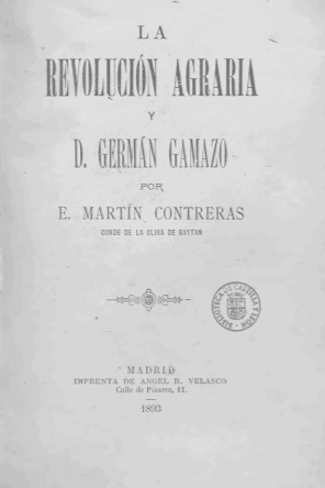 La revolución agraria y D. Germán Gamazo