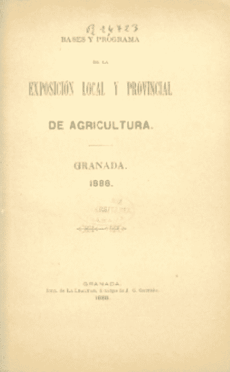 Bases y programas de la Exposición Local y Provincial de Agricultura