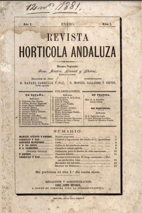 Revista hortícola andaluza