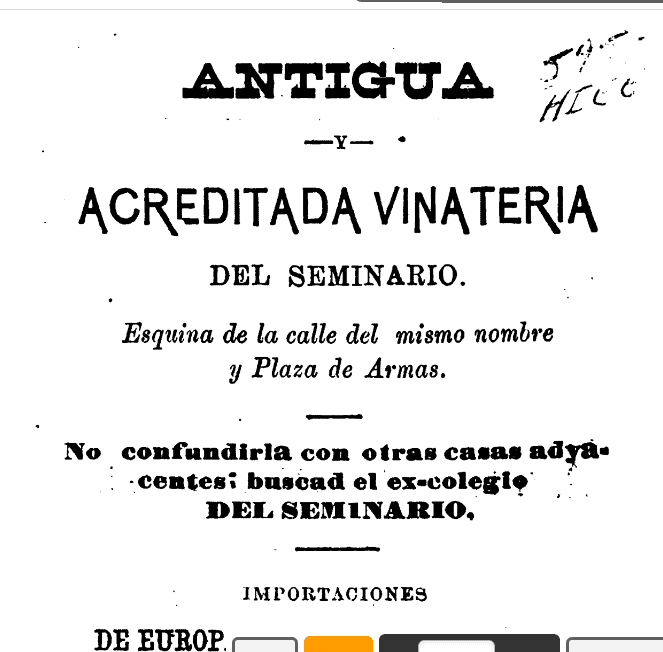 Catálogo de efectos de la antigua y acreditada vinatería del seminario de Quintin Gutierrez y Ca