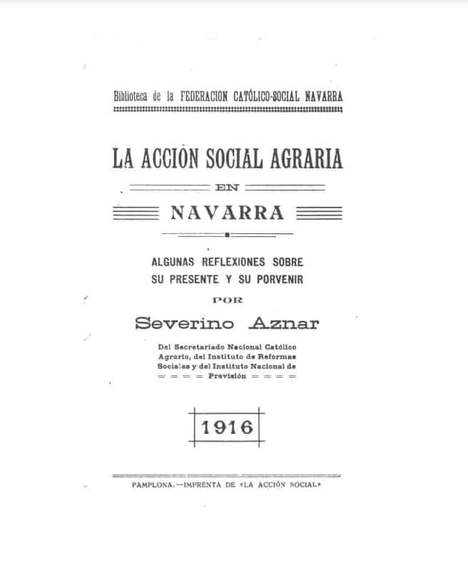 La acción social agraria en Navarra : algunas reflexiones sobre su presente y porvenir