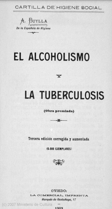 El alcoholismo y la tuberculosis : cartilla de higiene social