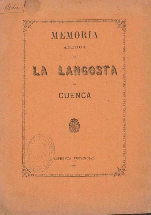 Memoria acerca de la langosta en Cuenca