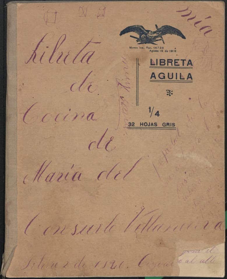 Libreta de Cocina de María del Consuelo Villanueva [Manuscrito]