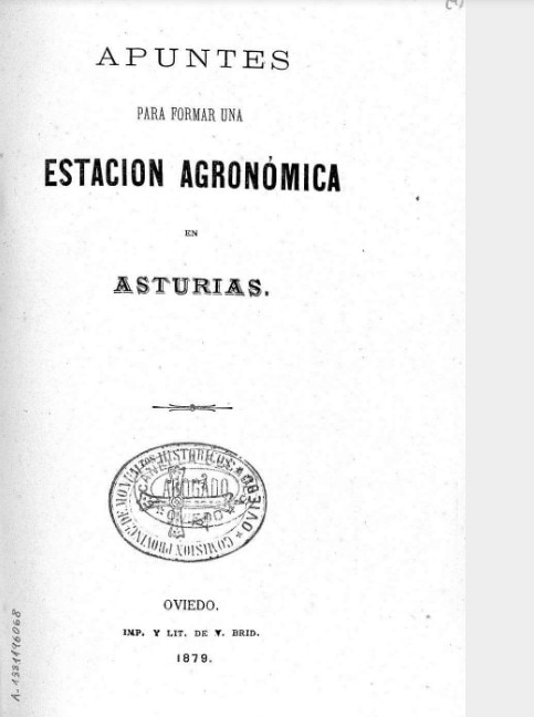 Apuntes para formar una estación agronómica en Asturias