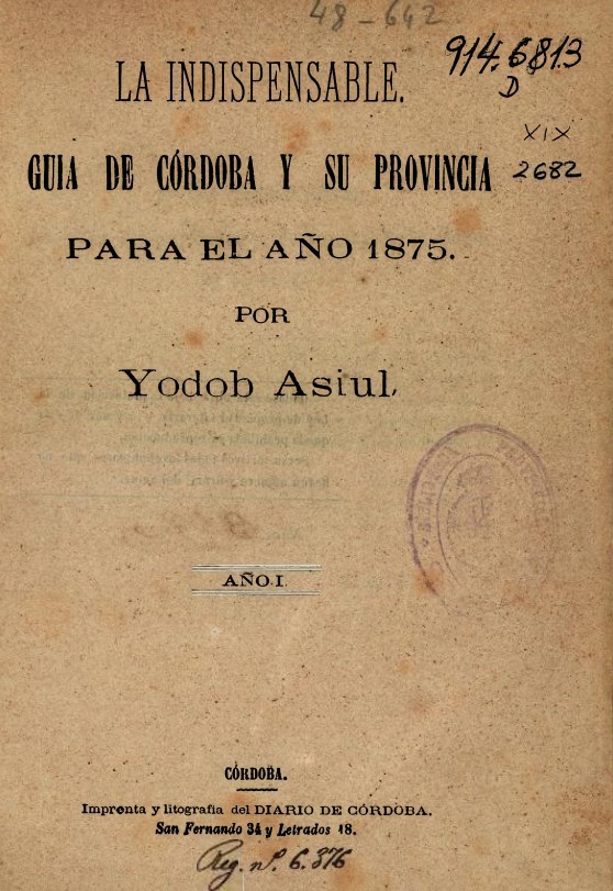 La indispensable guía de Córdoba y su provincia para el año 1875