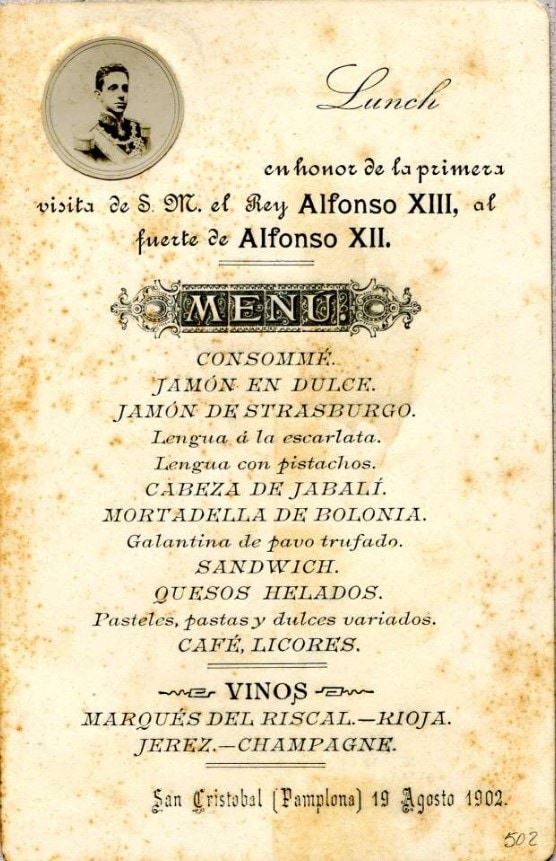 Lunch en honor de S.M. Alfonso XIII. Pamplona [Material gráfico]