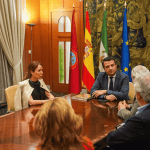 Reunión de la Real Academia de Gastronomía con el alcalde de Córdoba y la concejala de turismo.